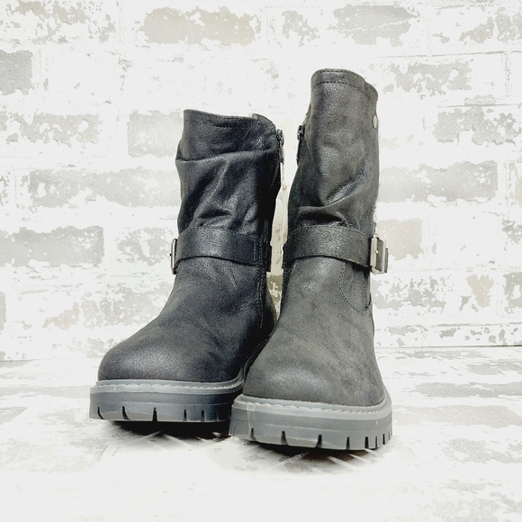 New Cliffs by White Mountain Black Suede Women's Mingle Boot A738 - Picture 2 of 10